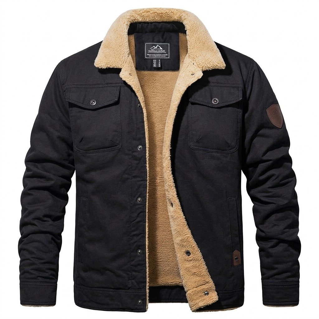 Men’s Sherpa Lined Winter Jacket – Premium & Cozy Coat