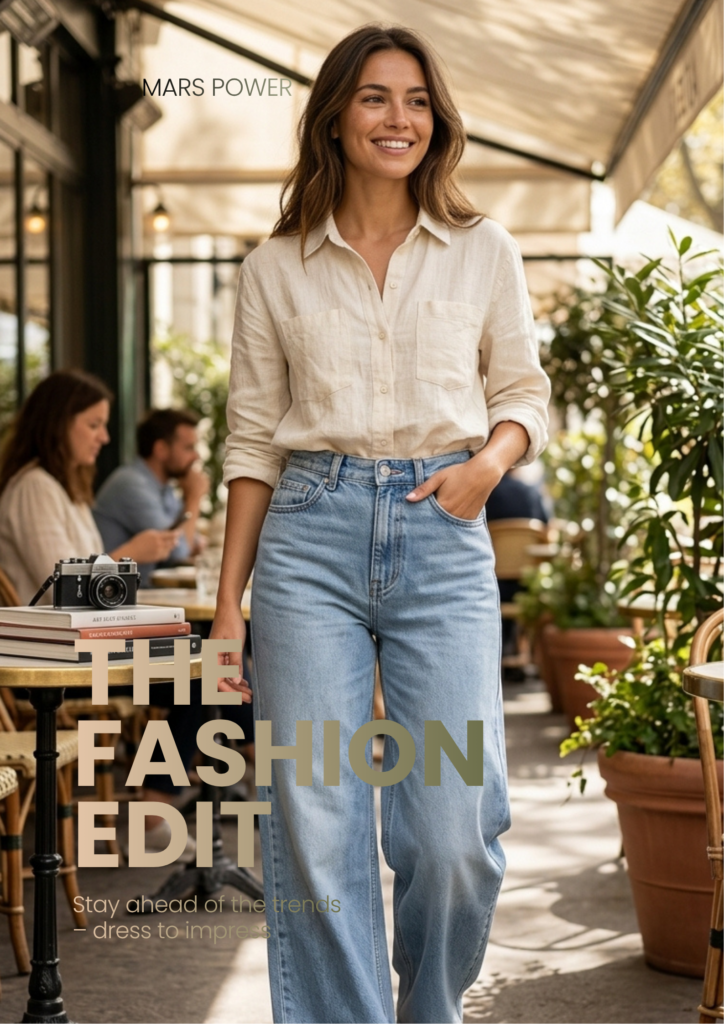 Women’s High-Rise Denim Pants with Wide Straight Leg - Alternate View