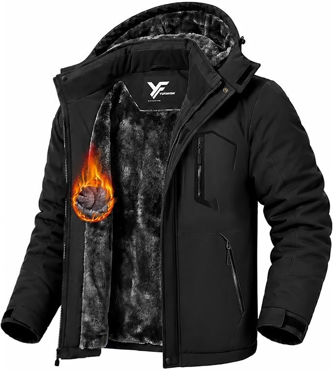 Men’s Winter Ski Jacket – Waterproof & Fleece Lined