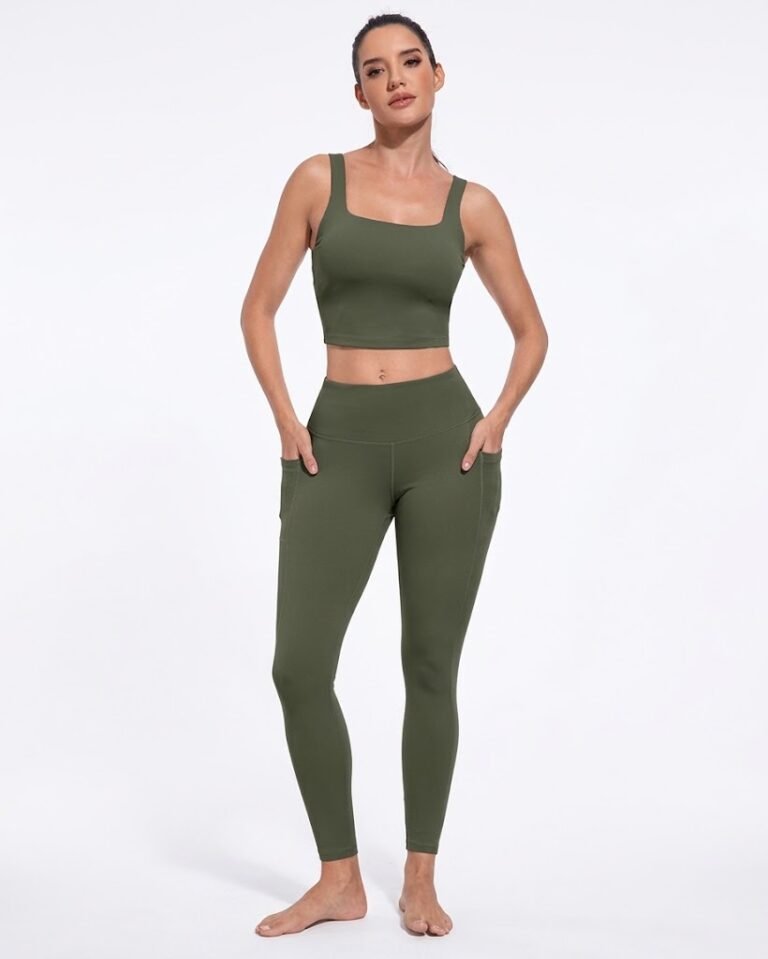 Women’s High Waisted Leggings with Pockets CHRLEISURE – Tummy Control Workout & Yoga Pants - Alternate