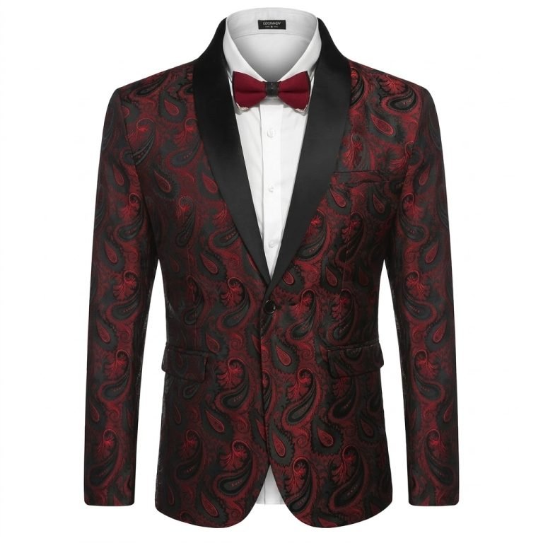 Men’s Floral Tuxedo Jacket – Elegant & Confident Style