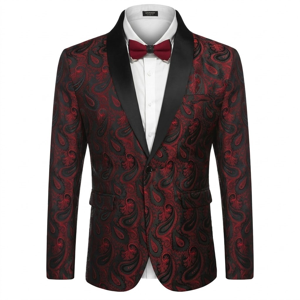 Men’s Floral Tuxedo Jacket – Elegant & Confident Style