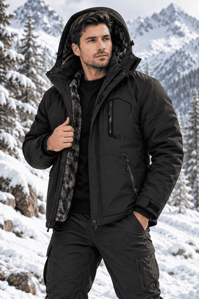 Men’s Winter Ski Jacket – Waterproof & Fleece Lined - Alternate