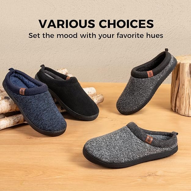MERRIMAC Men’s Memory Foam Slip-On Slippers - Alternate