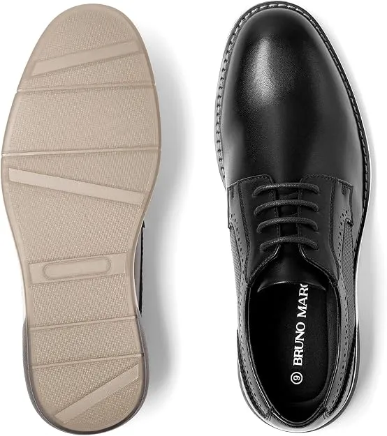 BRUNO MARC SBOX223M Men’s Black Plain-Toe Dress Sneakers - Alternate