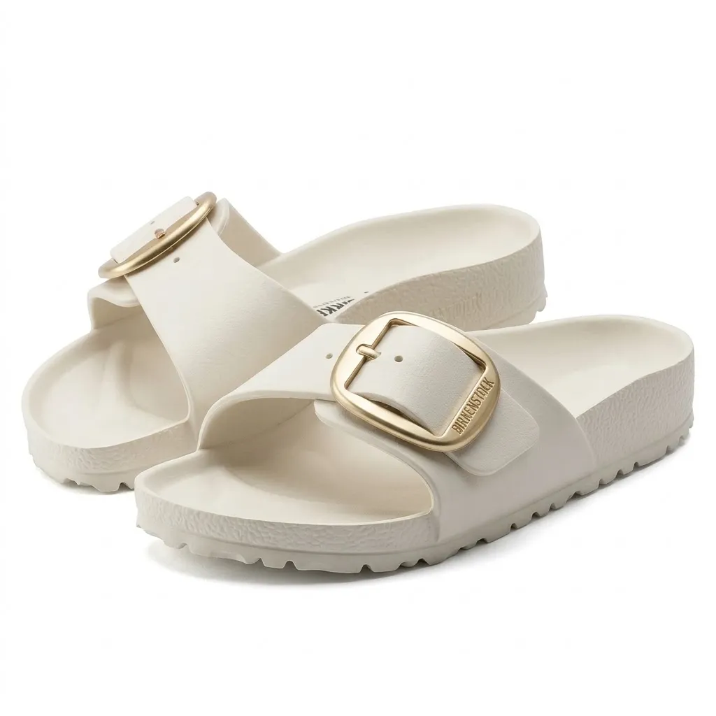 Birkenstock Madrid Big Buckle EVA Women’s Slide Sandals – Eggshell - Alternate View