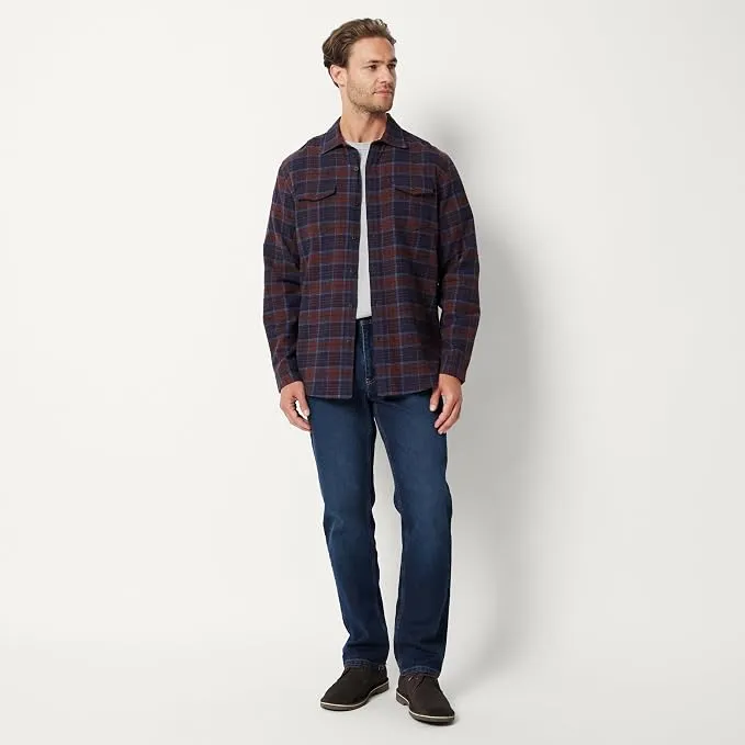 Men’s Regular-Fit Long-Sleeve Flannel Casual Shirt, Two-Pocket - Alternate