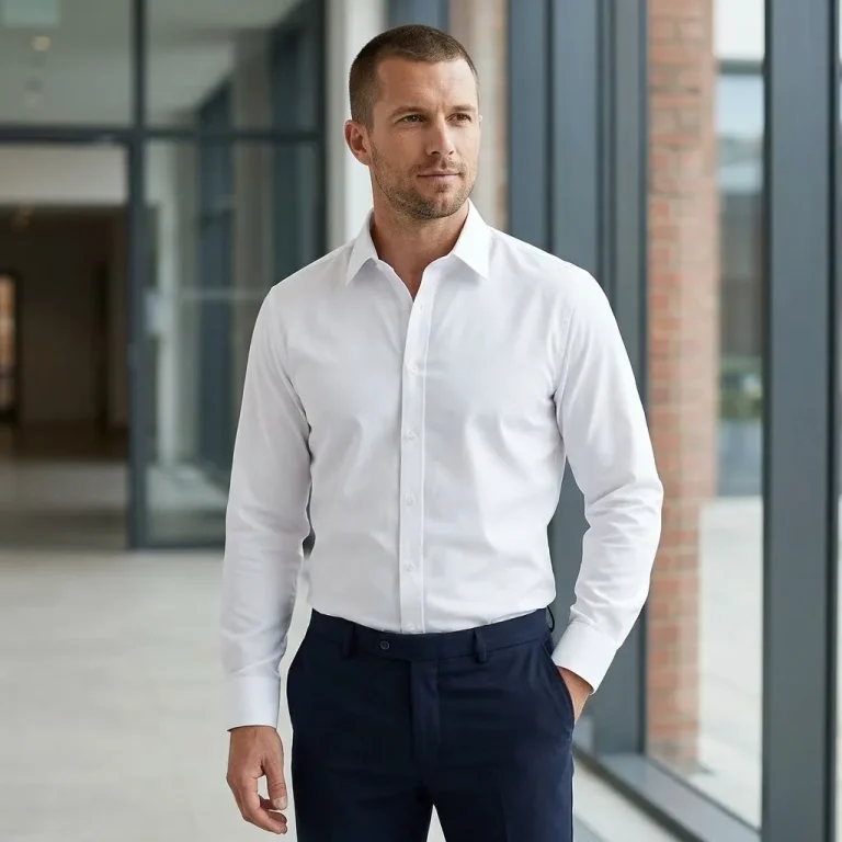 Alimens & Gentle Men’s Regular Fit Stretch Stain Shield Long-Sleeve Dress Shirt - Alternate