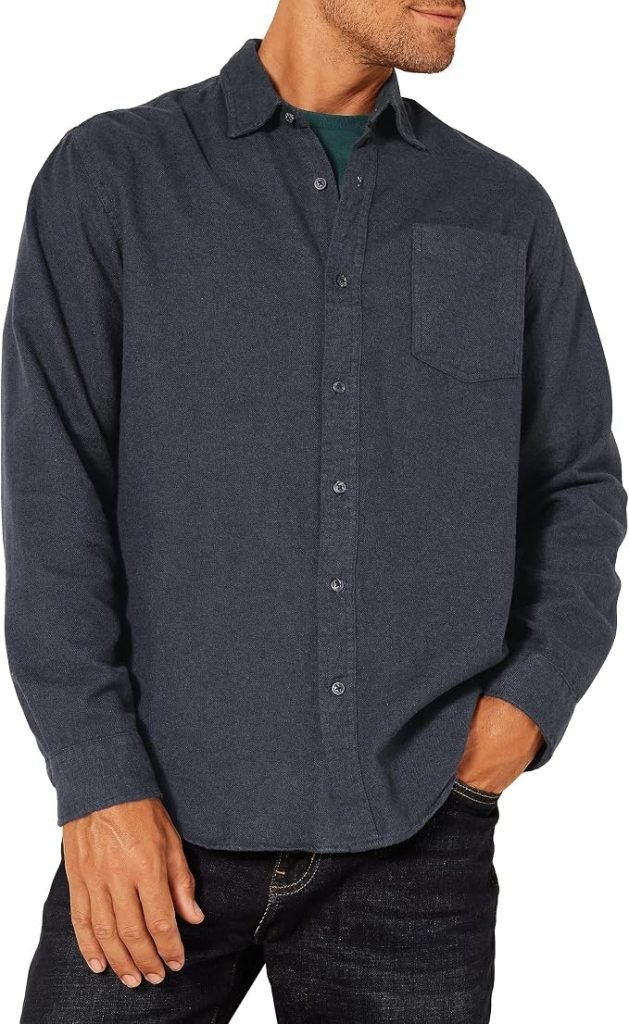 Amazon Essentials Men’s Regular-Fit Long-Sleeve Flannel Shirt