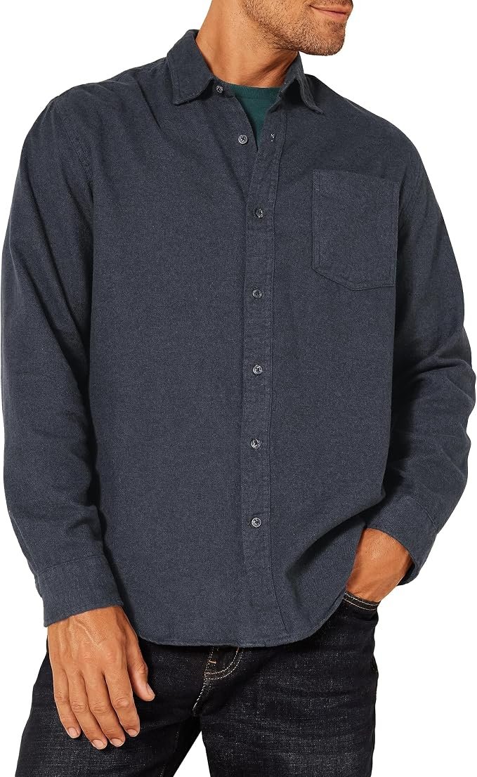 Amazon Essentials Men’s Regular-Fit Long-Sleeve Flannel Shirt