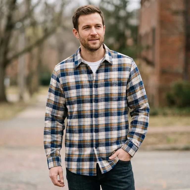 COOFANDY Men’s Flannel Shirts Long Sleeve Plaid Casual Button Down Shirt - Alternate
