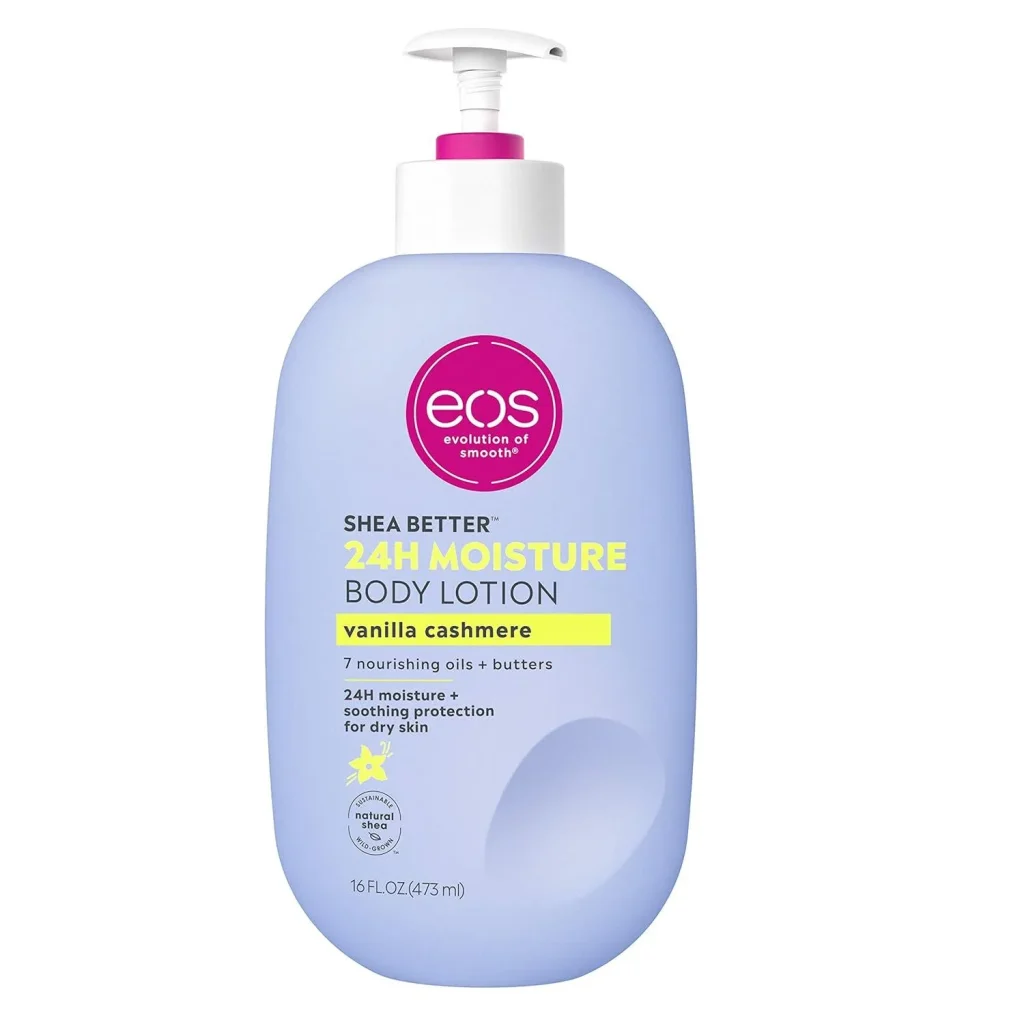 eos Shea Better Body Lotion – Vanilla Cashmere, 24-Hour Moisture, 16 fl oz