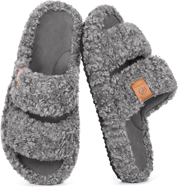 EverFoams Fuzzy Slippers – Plush & Cozy Memory Foam Comfort