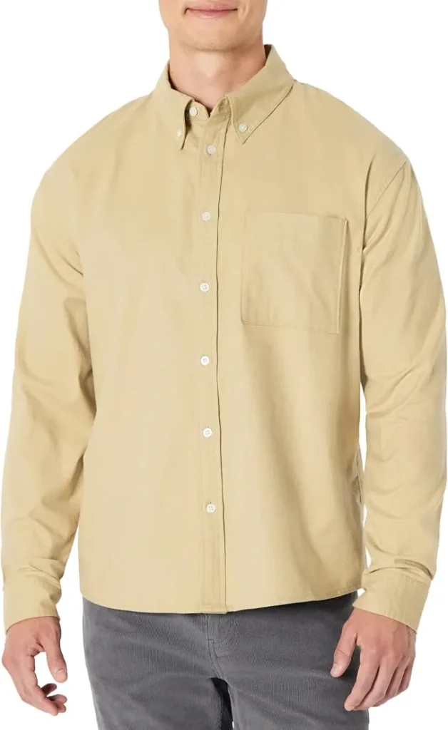 Amazon Essentials Men’s Modern Oversized-Fit Button-Down Shirt