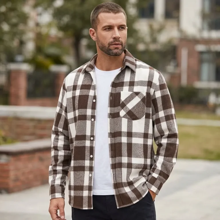 COOFANDY Men’s Casual Untucked Textured Button-Down Shirt - Alternate